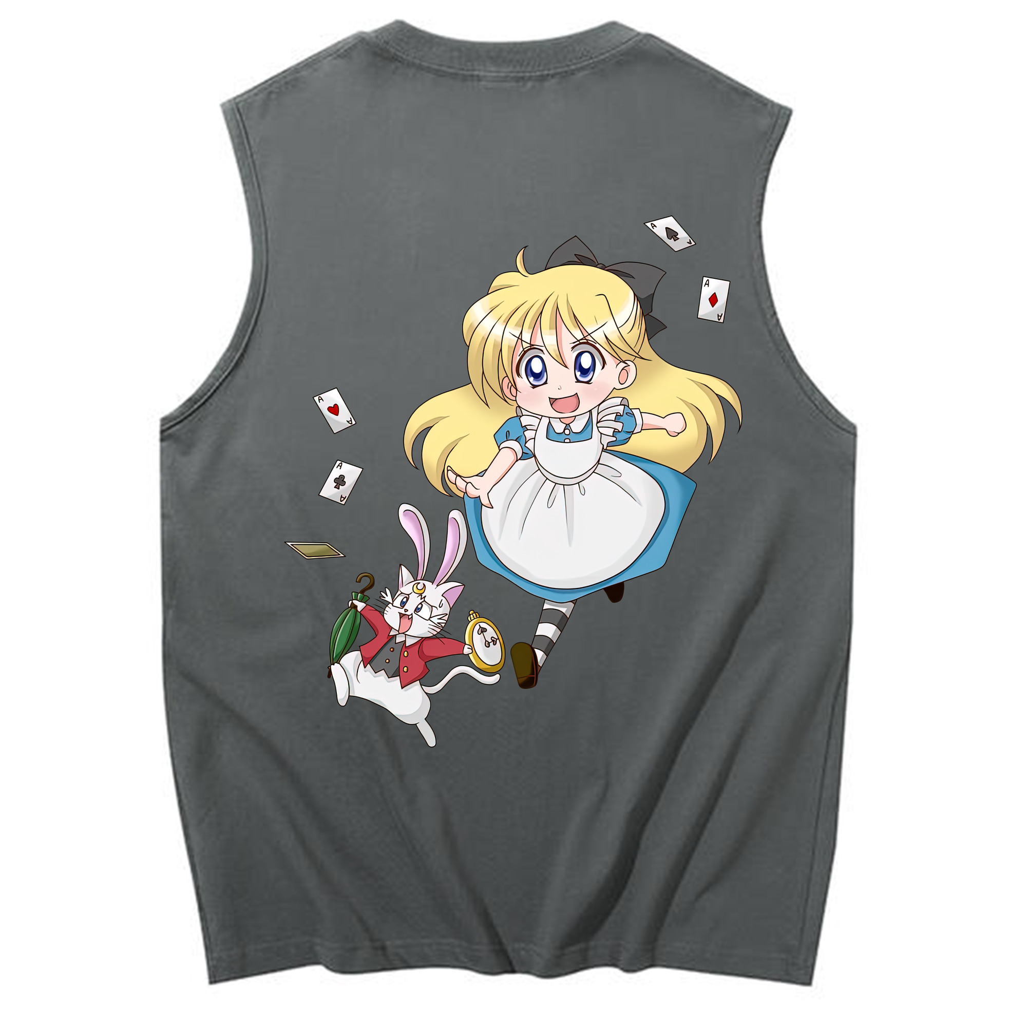 （画像用） 美少女戦士セーラームーン 愛野 美奈子 あいの みなこ Sailor Moon Aino Minako コットン100％タンクトップ（背面プリント）